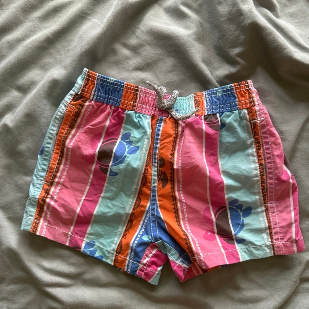 Vilebrequin Kids Swim Shorts in Pink, Blue, and Orange